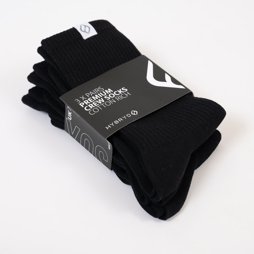 Black unisex Socks - 3 Pack