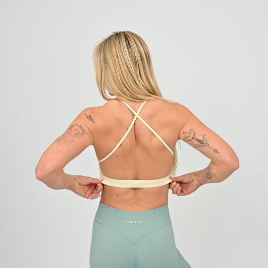 Hybryd minimal style bra in pale yellow