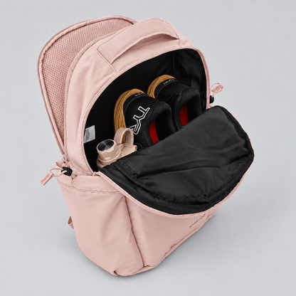 HYBRYD Atlas Gym Backpack Pale Pink internal storage compartments
