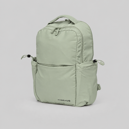 HYBRYD Atlas Backpack Pale Green three quarter view