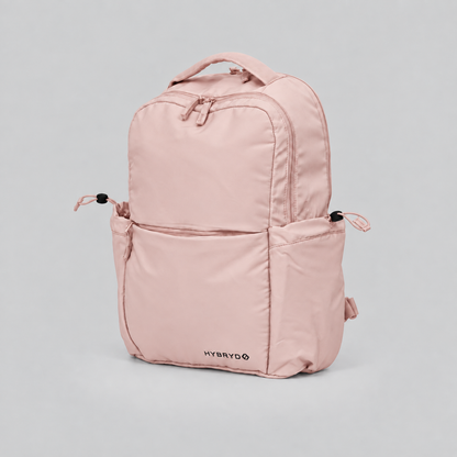 HYBRYD Atlas Backpack Natural Pale pink three quarter view