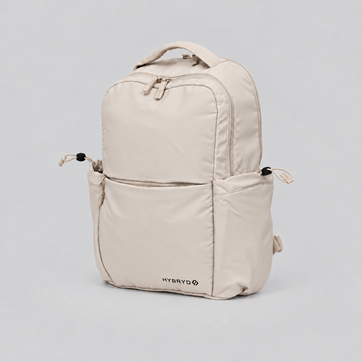 HYBRYD Atlas Backpack Natural Stone three quarter view