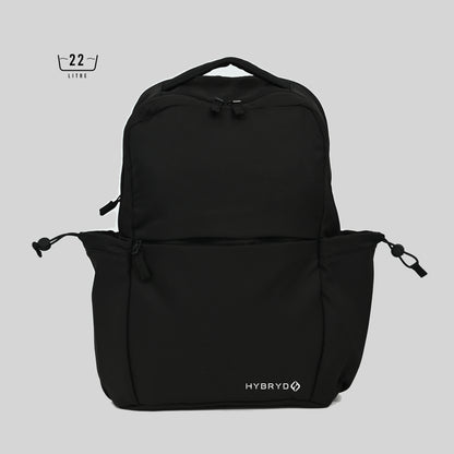 HYBRYD Atlas Backpack Black front view