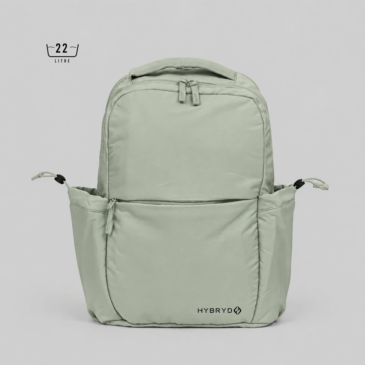HYBRYD Atlas Backpack Pale Green front view
