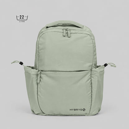 HYBRYD Atlas Backpack Pale Green front view