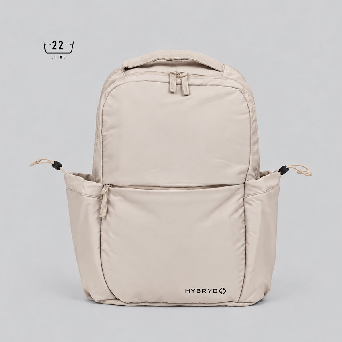 HYBRYD Atlas Backpack Natural Stone front view