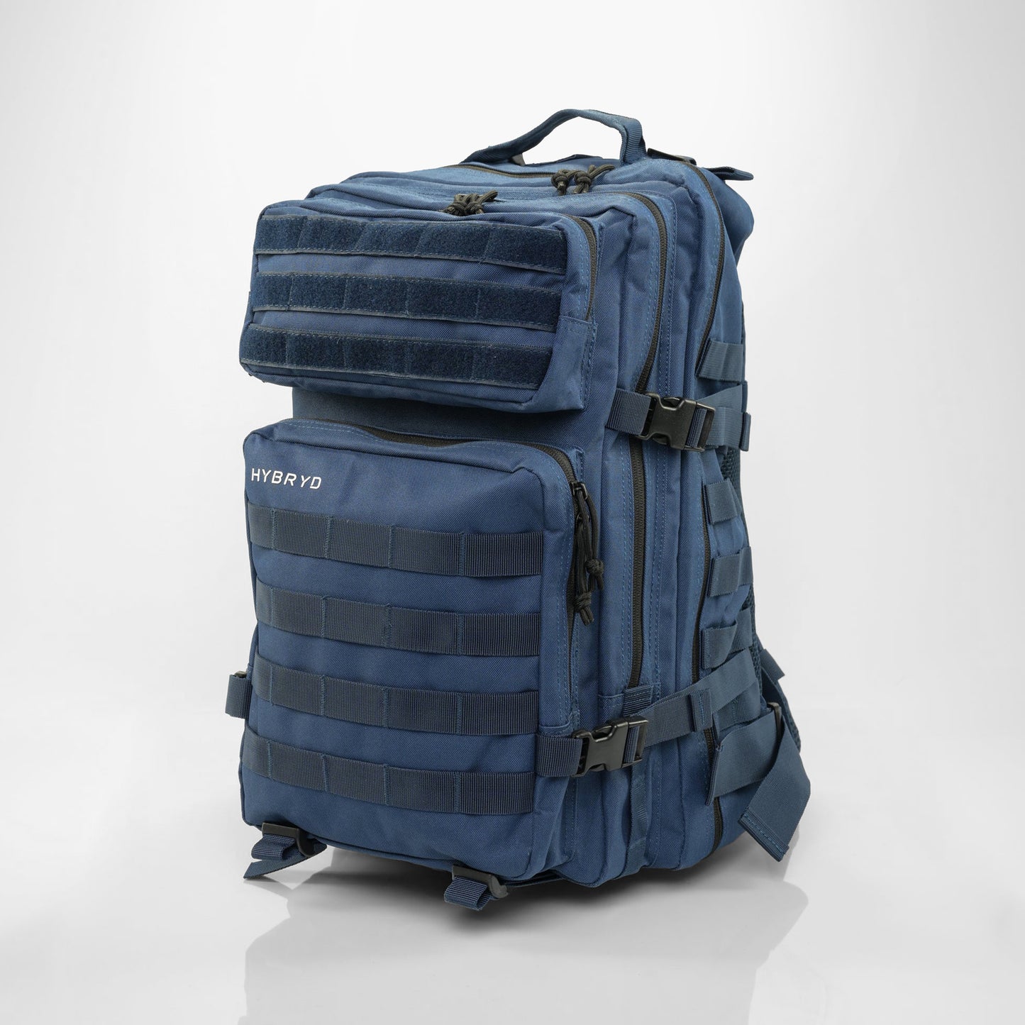 Blue tactical backpack for hybrid racing