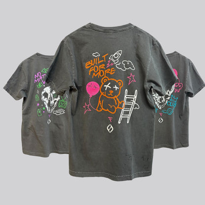 HYBRYD Ethos Tee Range in Washed Black