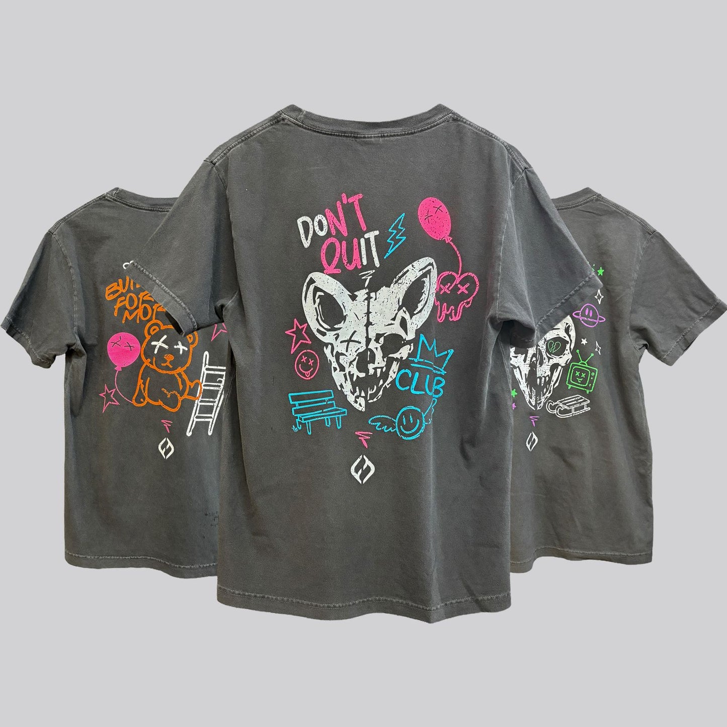 HYBRYD Ethos Tee Range in Washed Black - Unisex
