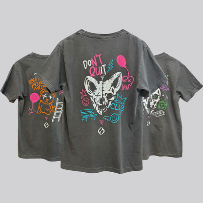 HYBRYD Ethos Tee Range in Washed Black - Unisex