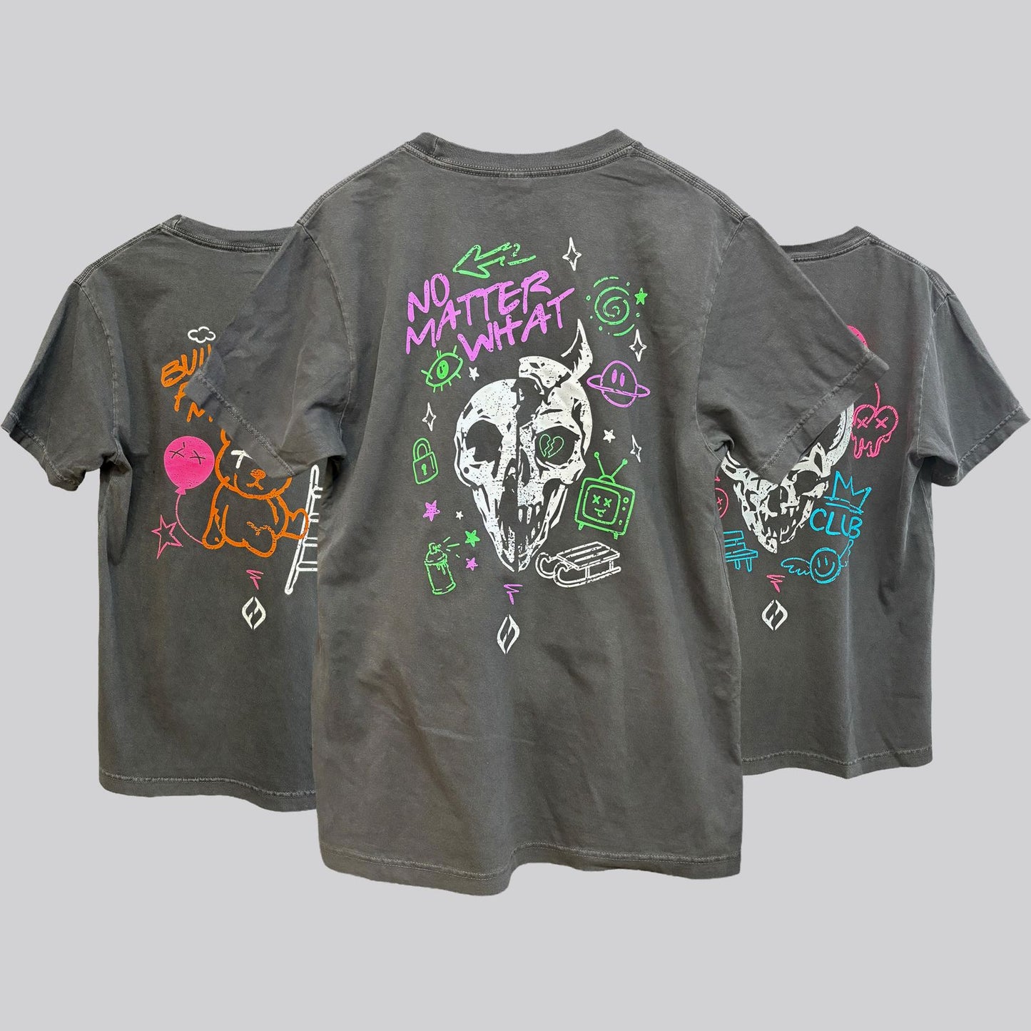 HYBRYD Ethos Tee Range in Washed Black - Unisex