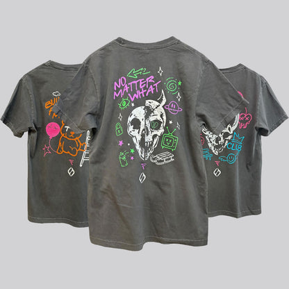 HYBRYD Ethos Tee Range in Washed Black - Unisex