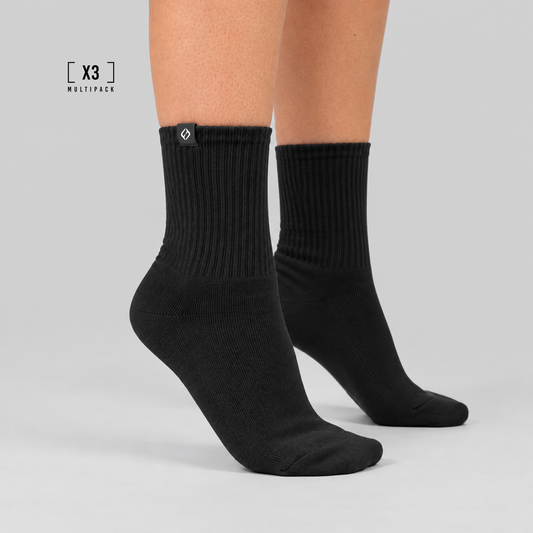 Black unisex Socks - 3 Pack