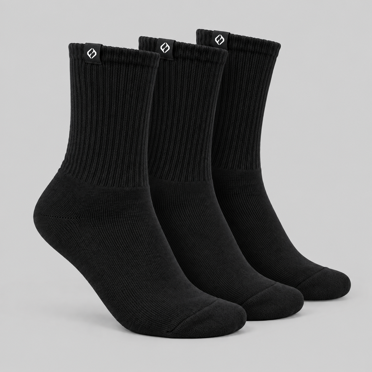 Black unisex Socks - 3 Pack