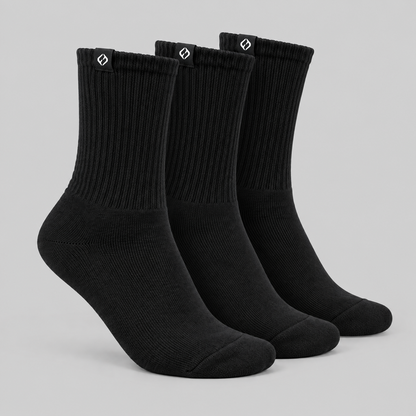 Black unisex Socks - 3 Pack