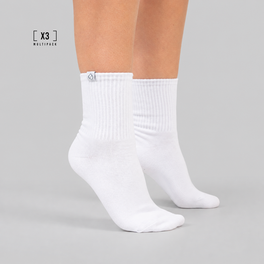 White unisex Socks - 3 Pack