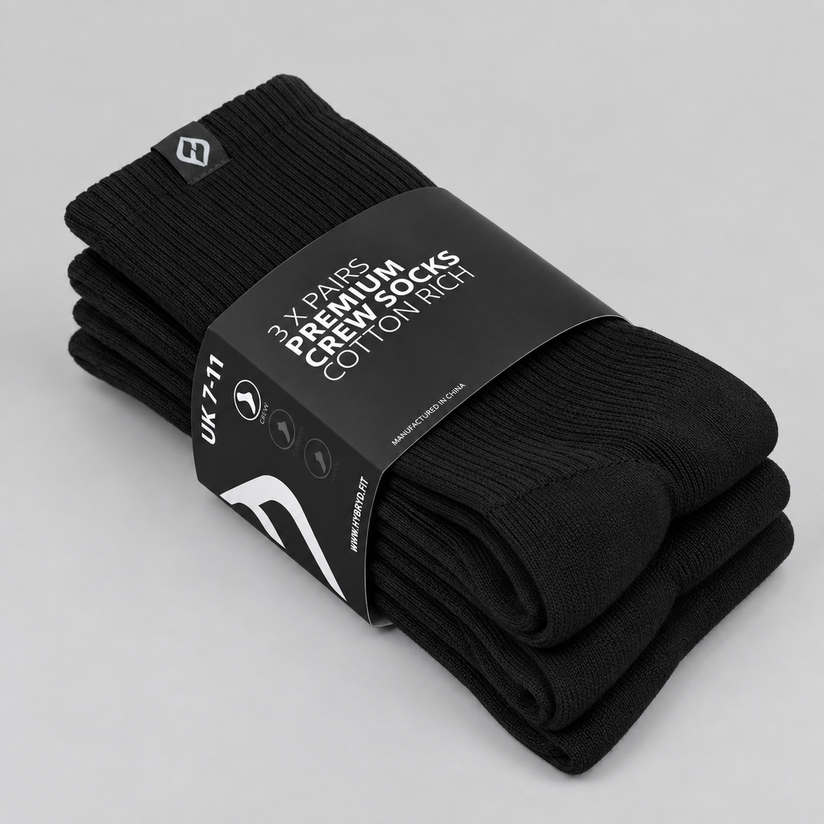 Black unisex Socks - 3 Pack