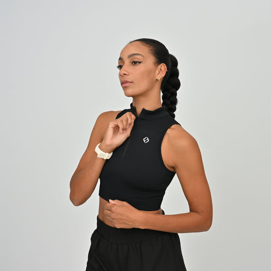 Emily Zip Crop Tank