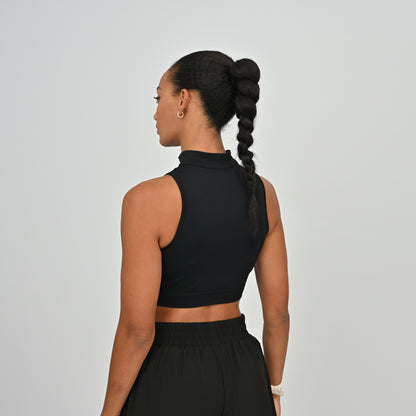 Emily Zip Crop Tank