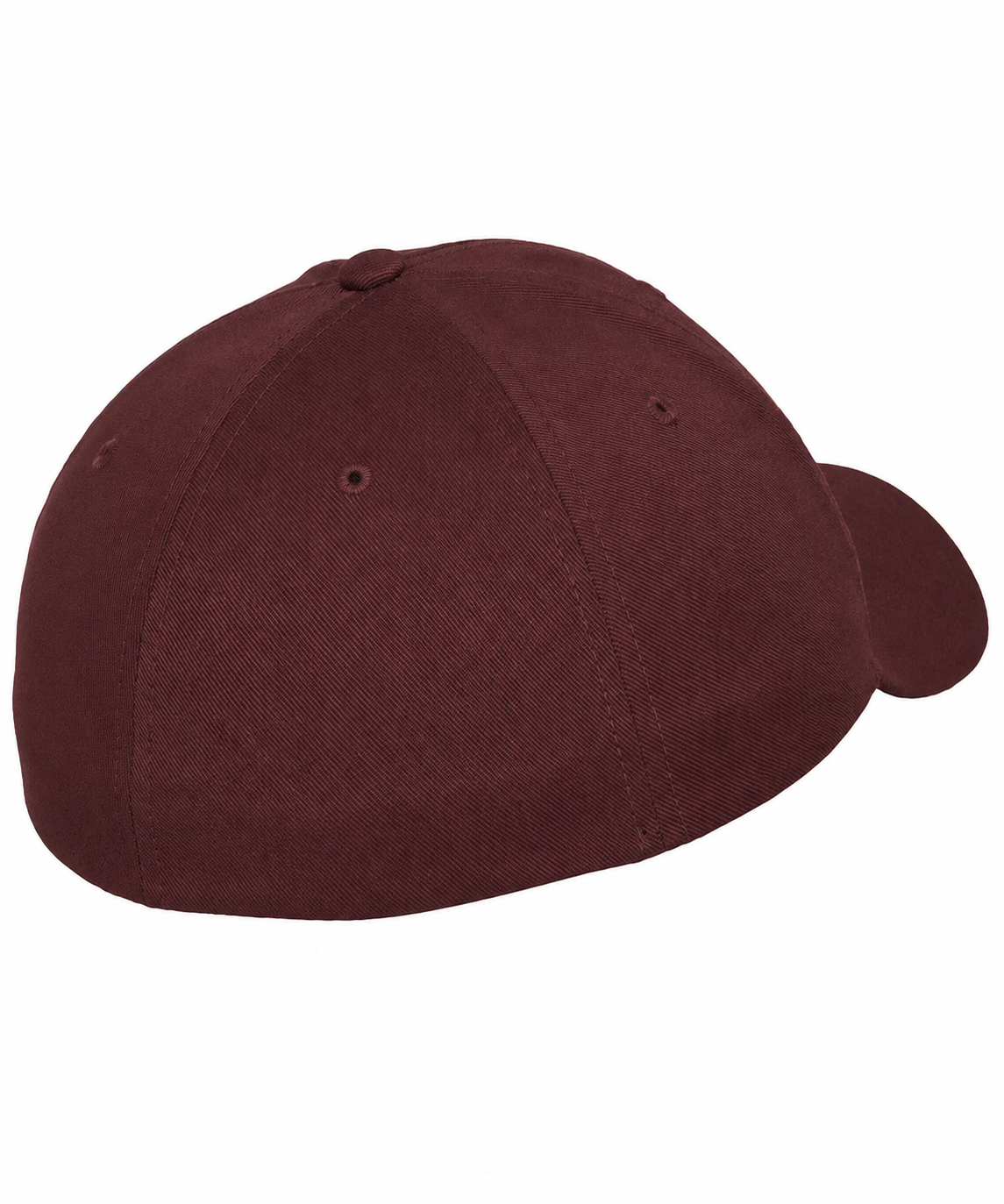 A classic six-panel baseball Hybryd cap in a deep burgundy or maroon color, shown from a side profile view against a plain white background.