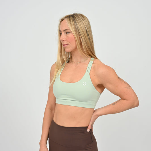 Hybryd workout bra with multiple straps