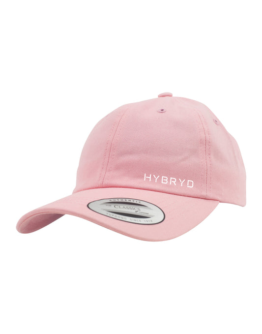 Pink Hybryd baseball cap on a white background