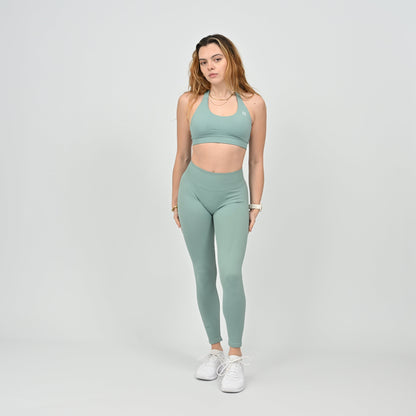 A matching seaform green set from Gymwear brand Hybryd