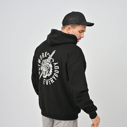 Hybryd black soft touch hoodie
