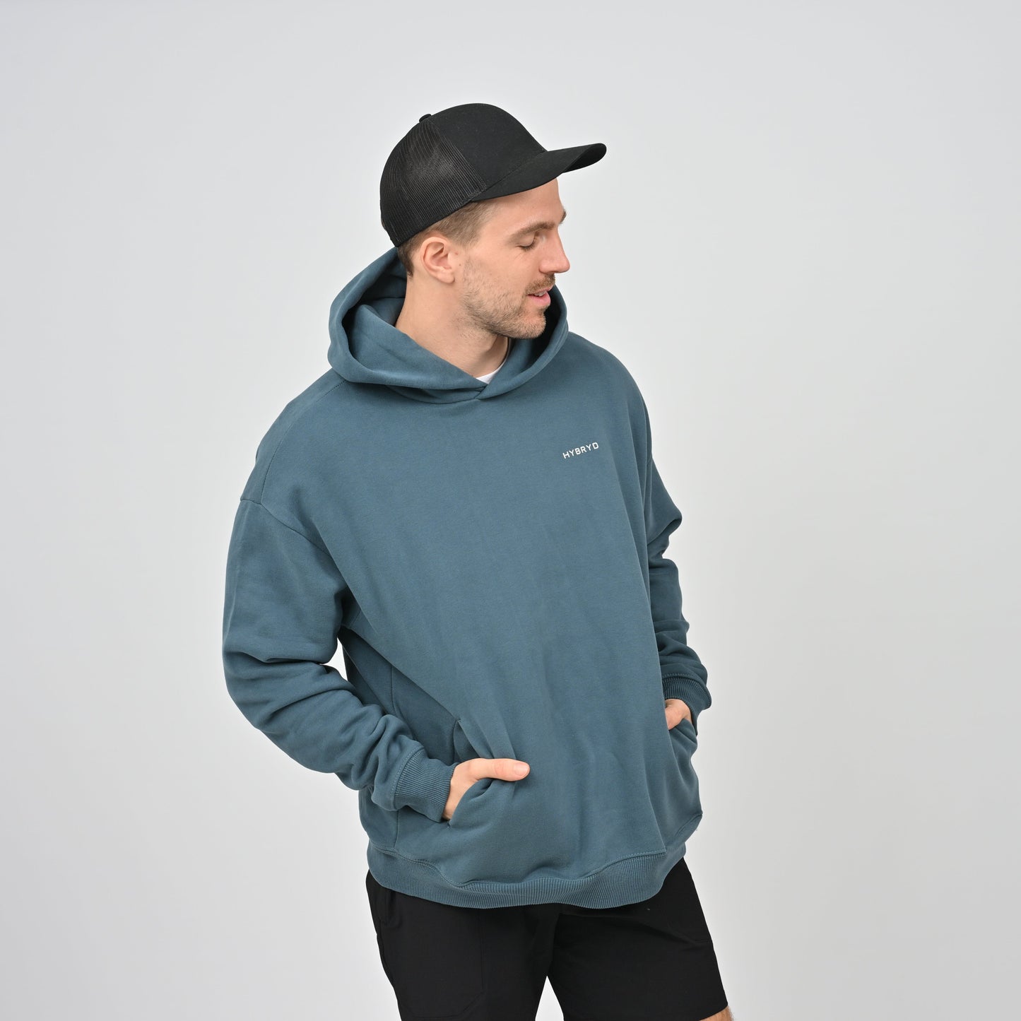 oversized Gym hoodie in teal colour