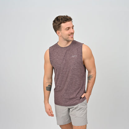 Hybryd gym workout vest in mauve marl