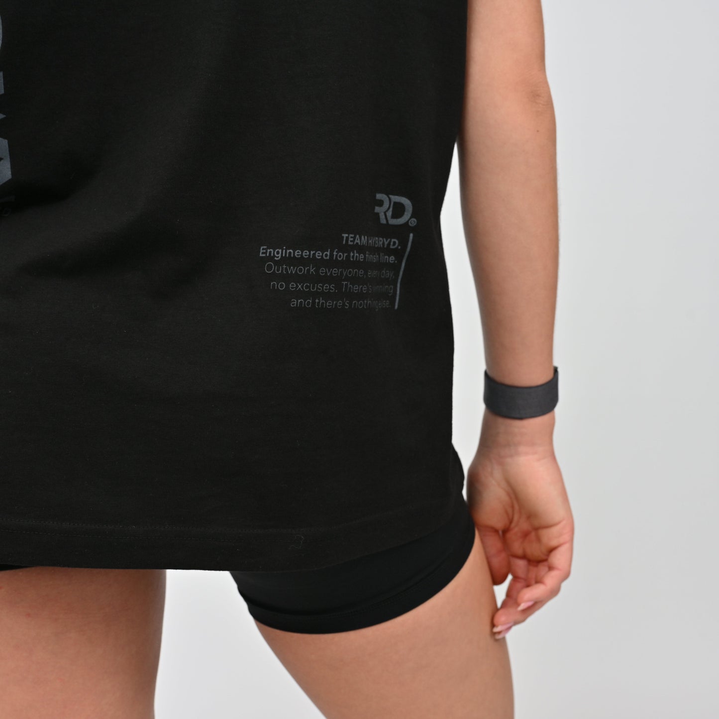 Womens Black Gym T shirt