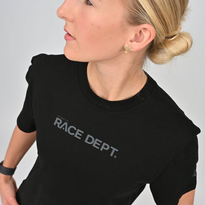 Womens Crew Neck Black Hybryd T