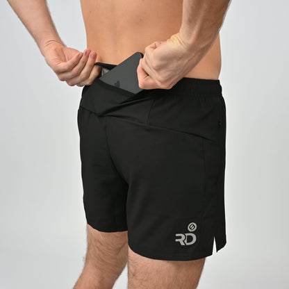 Black Running Shorts with Hidden pocket