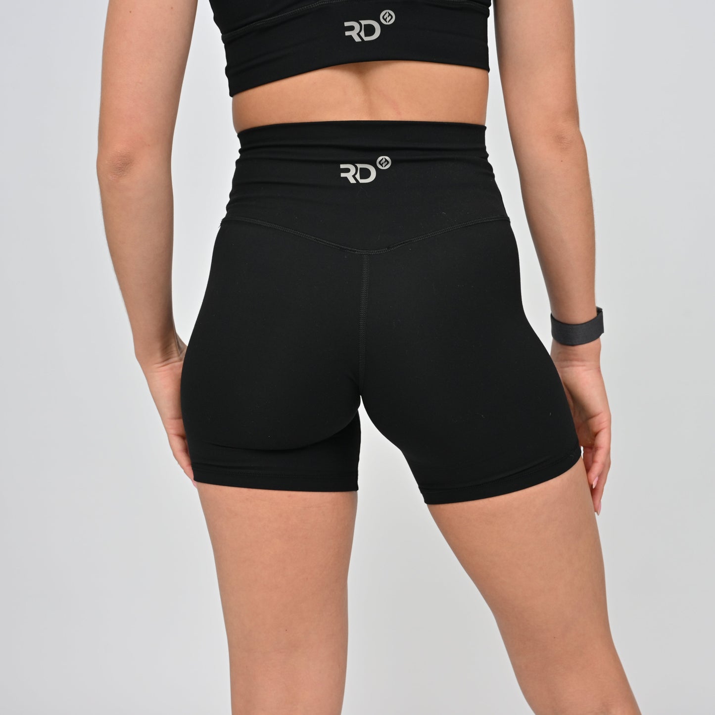 Black High Waisted Race Short