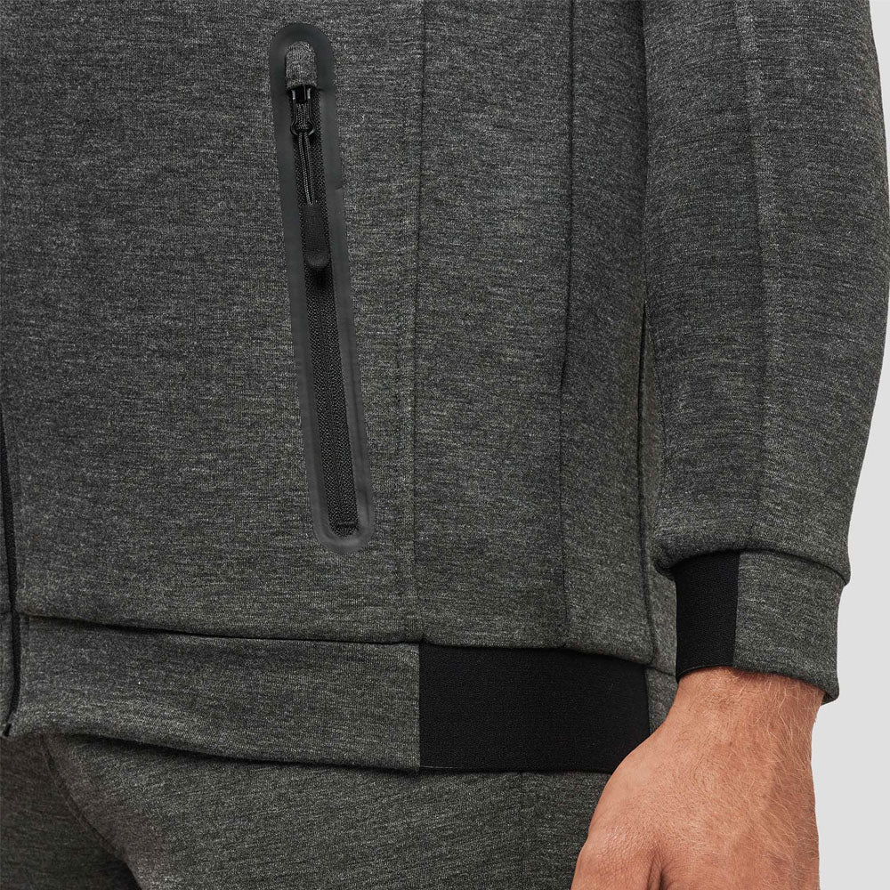 Hybryd Excel Zip up Track - Dark Heather Grey